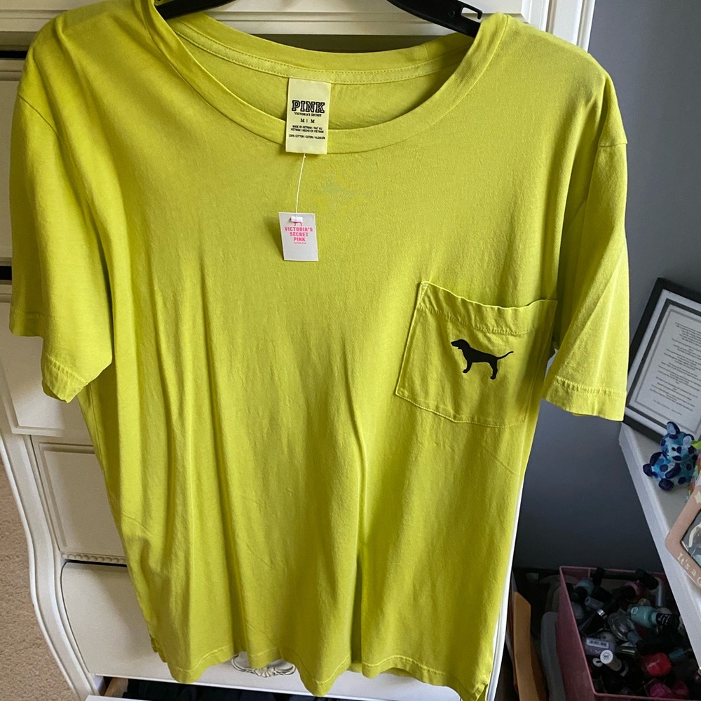 PINK lime green shirt